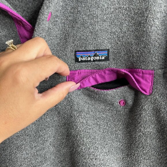 Patagonia Synchilla Snap-T Fleece Pullover Womens Small Gray Purple STY 25422 - Picture 4 of 10